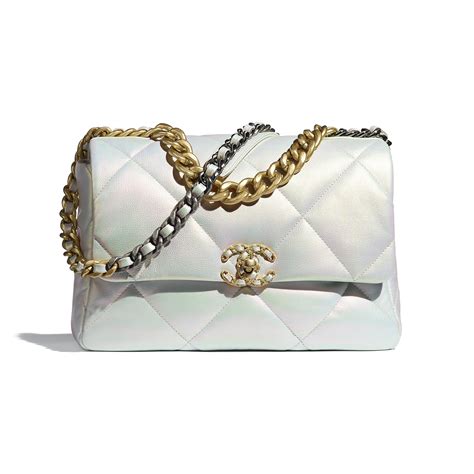 chanel 19 flap bag iridescent|chanel 19 shopping bag.